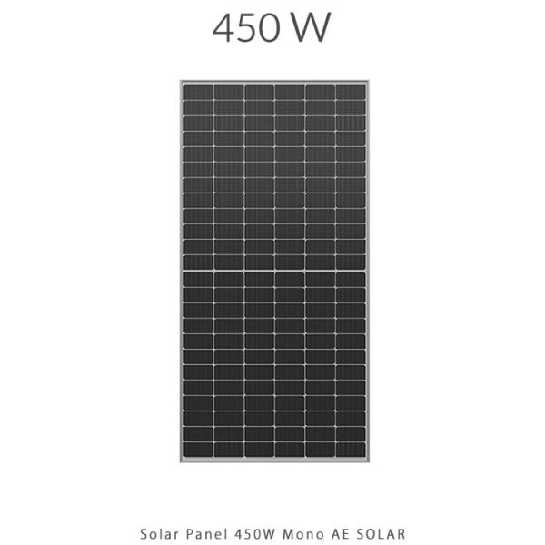 پنل خورشیدی 450 وات مونو کریستال برند AE SOLAR