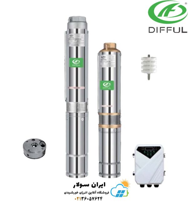 پمپ و شناور خورشیدی 4DPC9.5-195-380/550-3000-AD برند DIFFUL