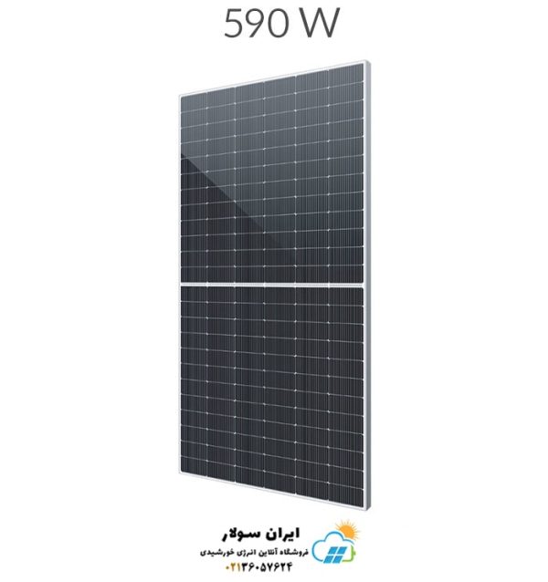 پنل خورشیدی 590 وات مونو کریستال دو طرفه برند Jinko Solar